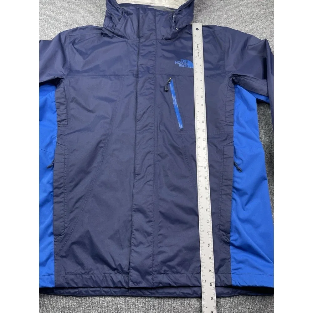 The North Face Rain Jacket Mens Large Blue DryVent Hooded‎ Windbreaker Ripstop